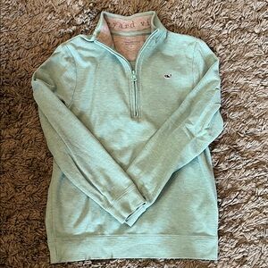 Vineyard Vines Mint Green Half-Zip Sweater